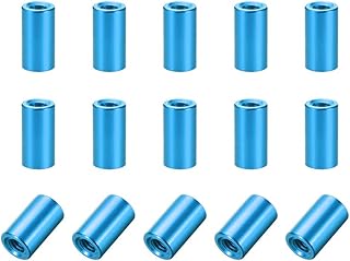 uxcell 15 Pcs M3x10mm Round Aluminum Standoff Column Spacer Female Aqua Blue for Drone FPV Quadcopter Racing RC Multirotors Parts DIY