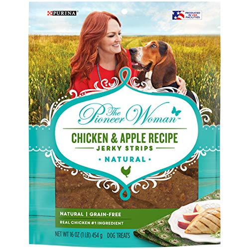 The Pioneer Woman Grain Free, Natural Jerky Dog Treats, Chicken & Apple Recipe Jerky Strips - 16 oz. Pouch, 00038100183279
