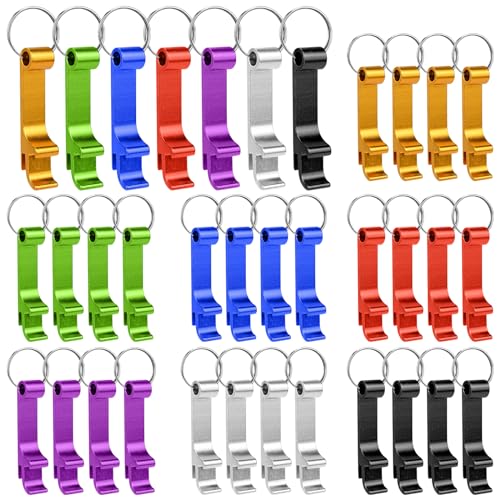 CECOMBINE Lot de 35 porte-clés décapsuleurs en métal - Décapsuleur multifonction - Pour la famille, le camping, les fêtes