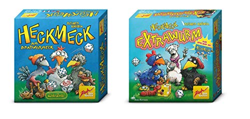 Zoch- Heckmeck en la sartén Gusano Extra, Dados turbulentos Incluye ampliación en el Juego de Paquetes, a Partir de 8 años, Color carbón (Noris Spiele Georg Reulein GmbH & Co. KG 601101494