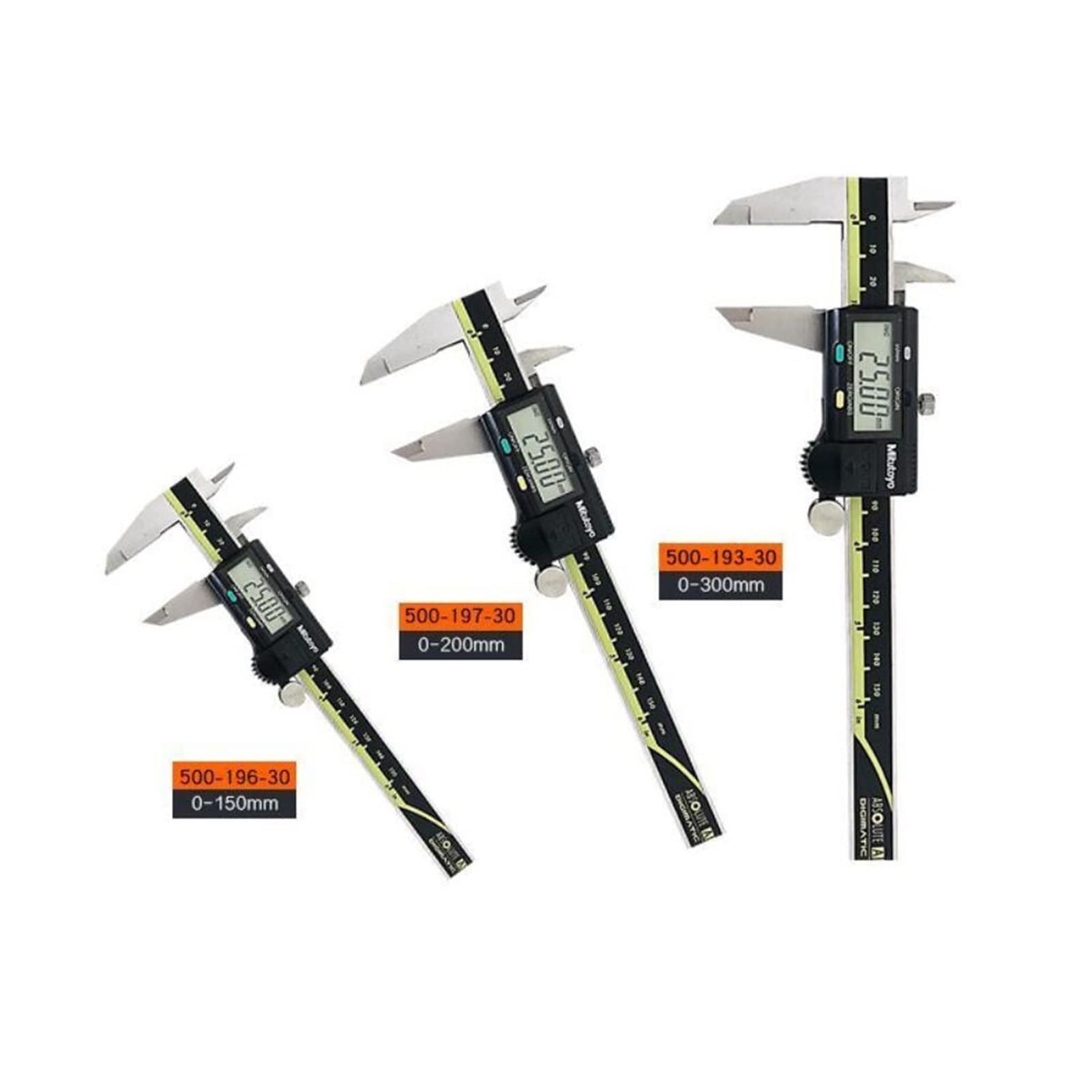 Suwmiarka cyfrowa, 6in 8in 12in cyfrowy LCD Calipery Vernier 150mm 200mm 300mm 500-193-30 Miernik Elektroniczne narzędzia do pomiaru ze stali nierdzewnej(200mm 500-197-30)