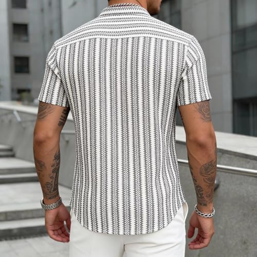 Image of Lymio Men Shirt || Striped Shirt for Man || Half Sleeve || Stylish Look (Packs Also Available) (Crazy-Half)