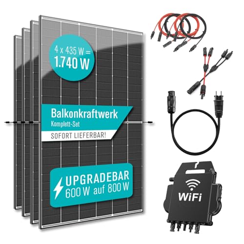 PIANETA Balkonkraftwerk 1740W / 600W auf 800w upgratbar 4 x 435w Trina Solar Module