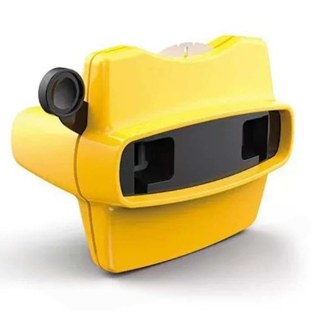 Pup Go 3D Viewer for Kids Ages 3+, 4 Reels - Dinosaur, Animal, Ocean & Space, 28 HD Images, Retro Classic Slide Viewer, STEM Educational Learning Toy (Yellow)