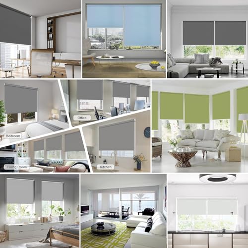 ロールスクリーン 調光 ロールカーテン ブラインド 60 x 90 cm ロール カーテン ブラインド オーダー ブラインド ロール カーテン ブラインド 遮光1級 断熱 UVカット 防音 プライバシー保護 簡単取付け オーダーメイド マンション/小窓/ベランダ/庭装飾用, ホワイト