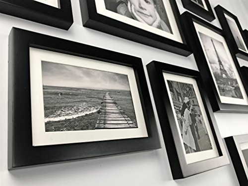 Ray & Chow Black Gallery Wall Picture Frames Kit,Set of 11 Frames,Solid Wood and Glass Window,Made to Display 8x10 5x7… – Bild 4