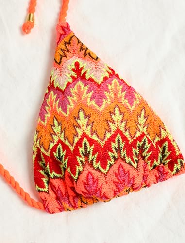 Image of ZAFUL 2 Piece Triangle Bikini for Women Knitted Rope Halter Bikini Sets Sexy Bathing Suit Side Tie Swimsuits Beachwear