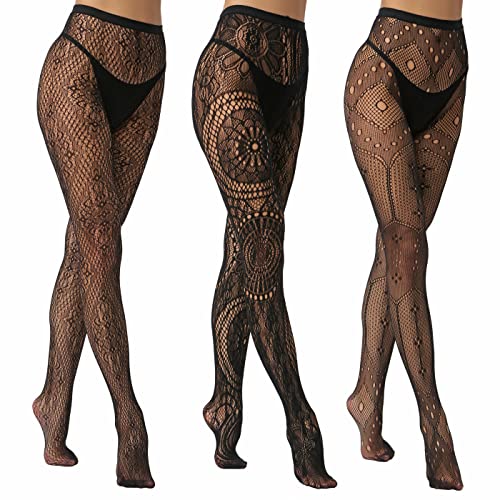 Image of EVERSWE High Waist Fishnet Tights, Thigh High Suspender Stockings