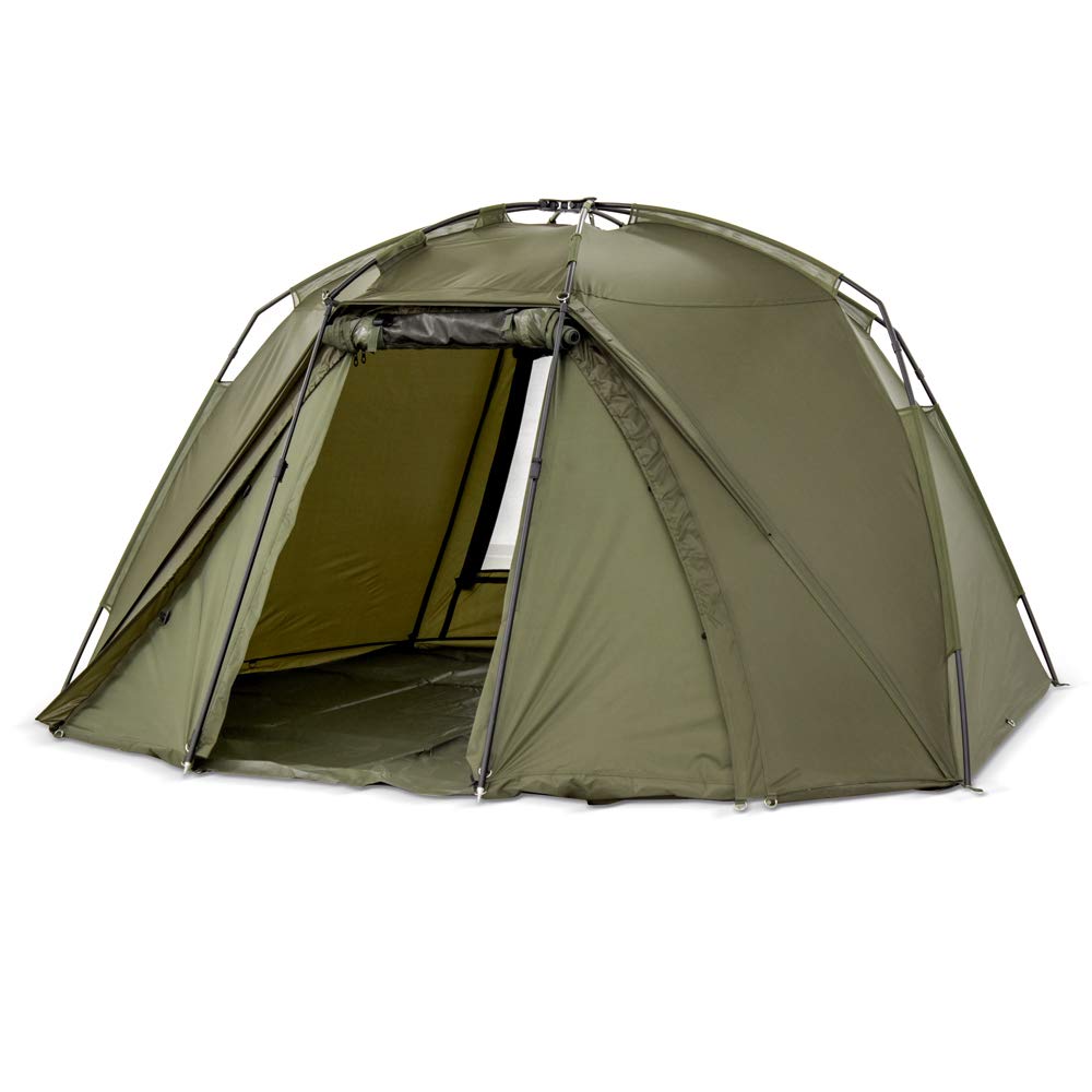 Lucx Adler Bivvy Angelzelt für 1-2 Mann - kompaktes, wasserdichtes Karpfenzelt mit Schnellaufbau, herausnehmbarer Bodenplane & 10.000 mm Wassersäule