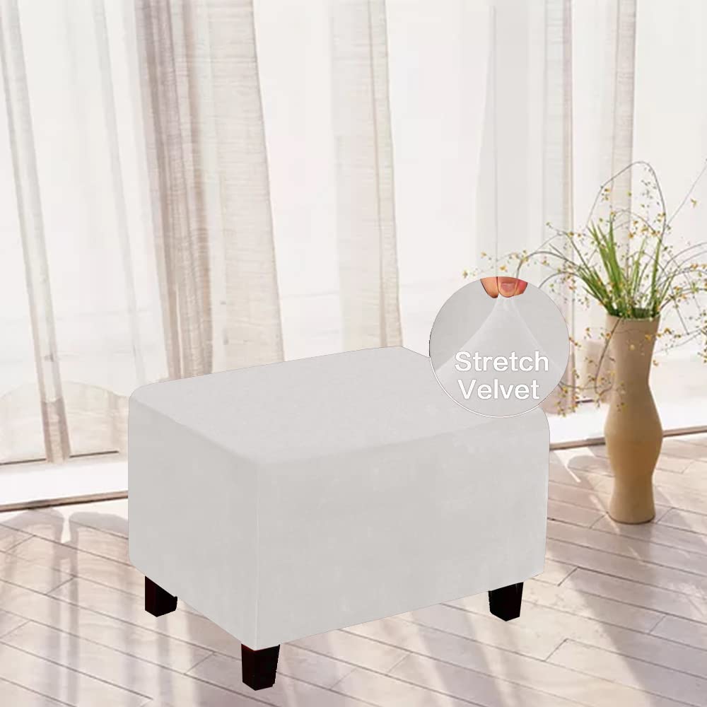 Highdi Ottomane Schonbezug Wildleder Optik - Stretch Hockerabdeckung Waschbar