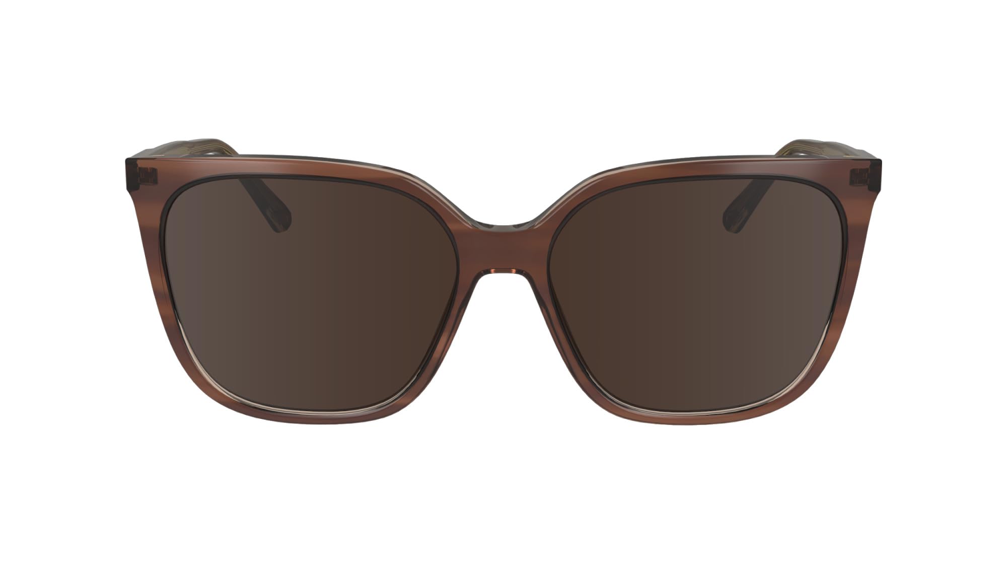 Calvin Klein Women's Sunglasses CK24509S - Striped Brown/Rose with Solid Wine Lens