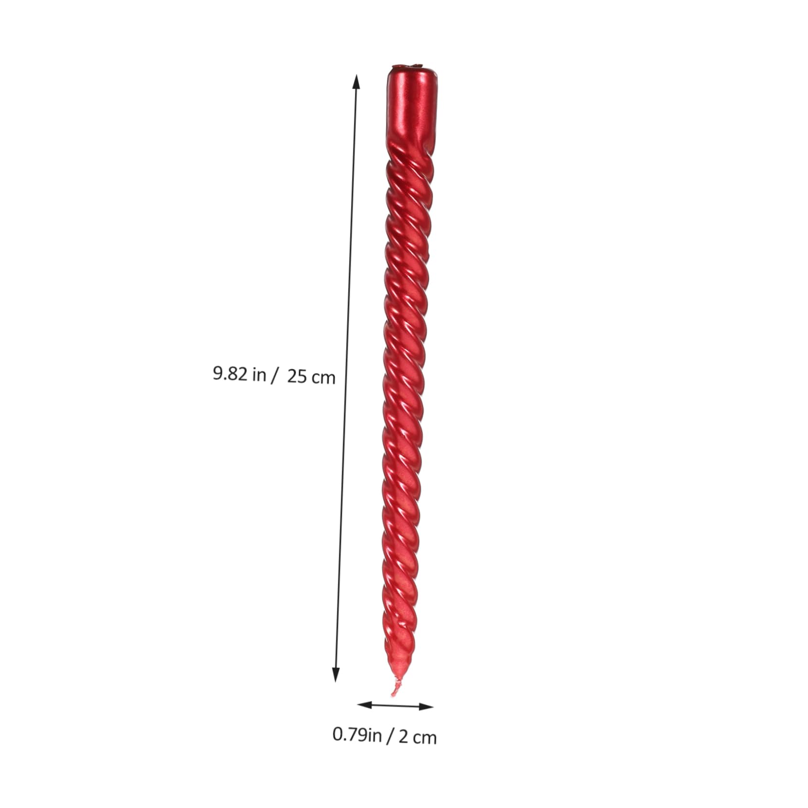 GARVALON 12pezzi Candele Lunghe Decorative Spirale Candele Taper Per Matrimonio e Occasioni Speciali Rosse e Verdi Per Decorazioni Festive e Romantiche