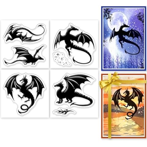 GLOBLELAND Mini Fire-Breathing Dragon Stamps Cover
