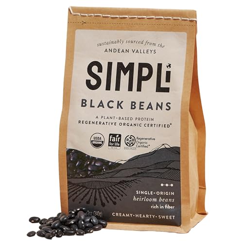 SIMPLi Regenerative Organic Certified Black Beans, 12 OZ (1-Pack) - image 1