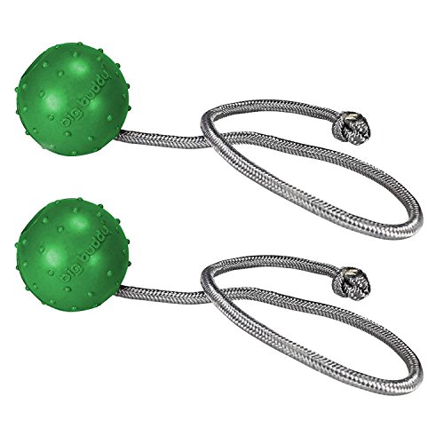 big buddy Perros Balón de Fútbol Caucho Lanzamiento Cuerda Diámetro 2 x Verde