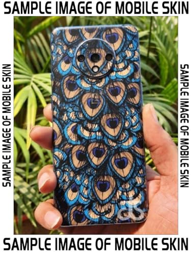 Image of AtOdds - Full Body Back Screen Guard Protector Film - Lamination Wrap Skin Sticker Compatible with REDMI 12 (5G) | Scratchproof Matte Finish (Design - Peacock)