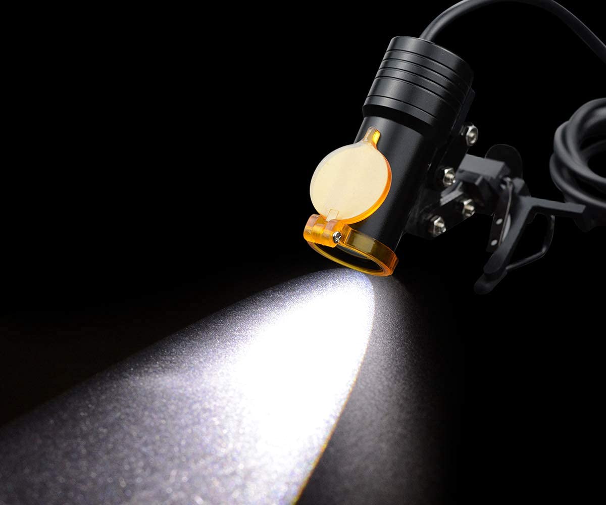 Lupa con Luz LED 5W Portátil con Clip de Metal para Lupas Binoculares