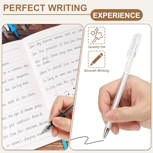 Bolígrafos gel 0.5mm PATIKIL, pack x12 tinta negra miniatura 4