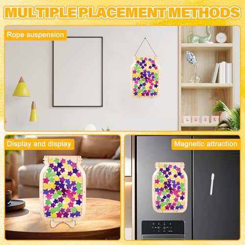 ARONRAVE Belohnungsglas Kinder, Belohnungssystem Kinder Belohnungsglas Klassenzimmer Belohnungssystem für Gutes Benehmen Personalisiertes Belohnungsglas für Mädchenkindergärten Kinder (100 Sterne)