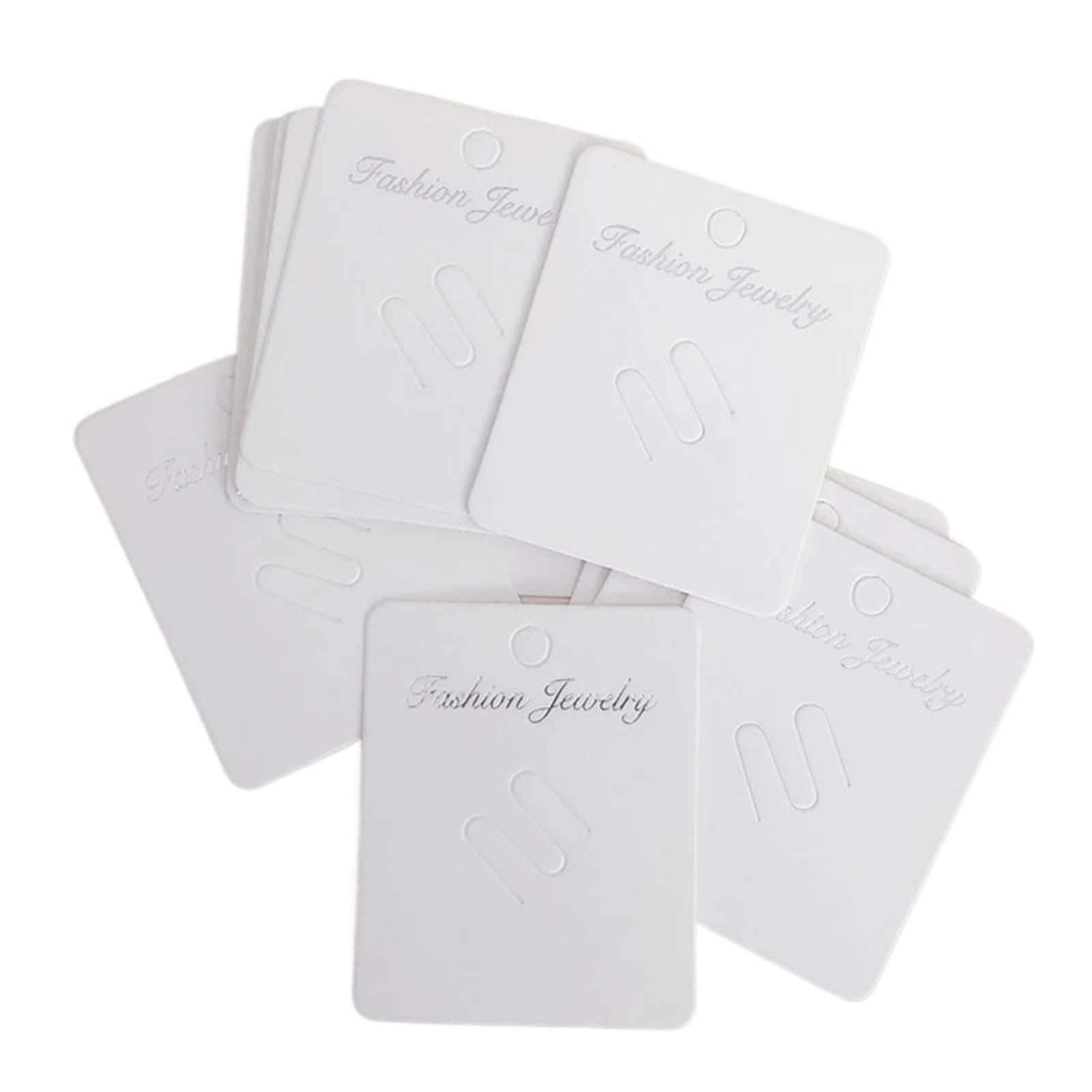 FDzkrtvm Earrings Necklace Display Cards, Earring, Brooch, and Pin Display Cards 800 pcs Blank Paper Tags for Jewelry Packaging