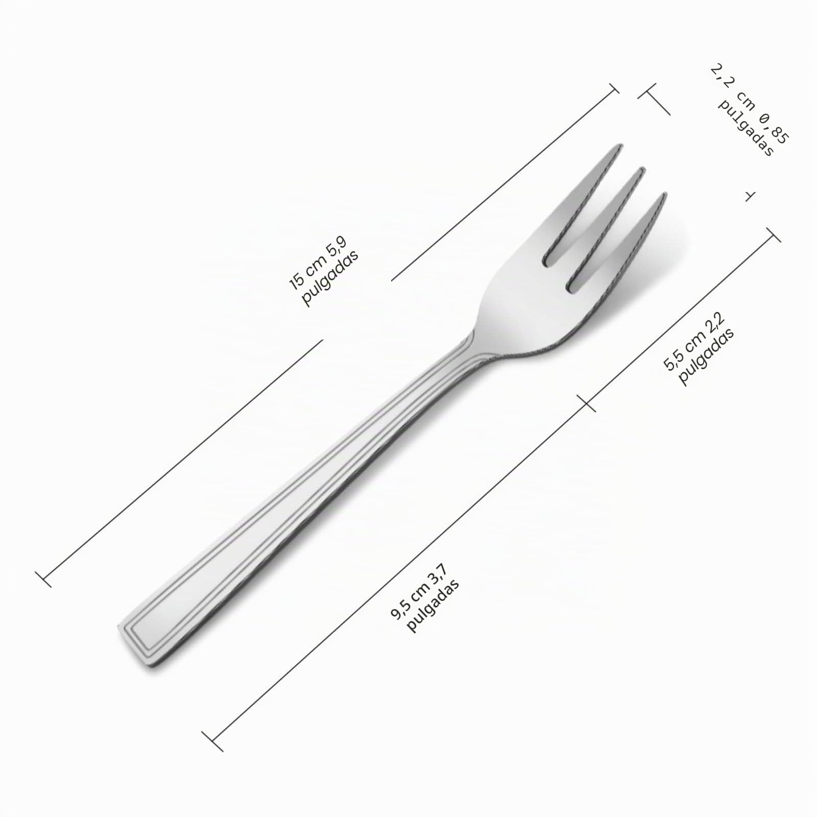 hunnycook - Tenedores de postre pequeños, 24 unidades, 15 cm, tenedores de acero inoxidable, tenedores de pastel para casa/fiesta/restaurante, aptos para lavavajillas