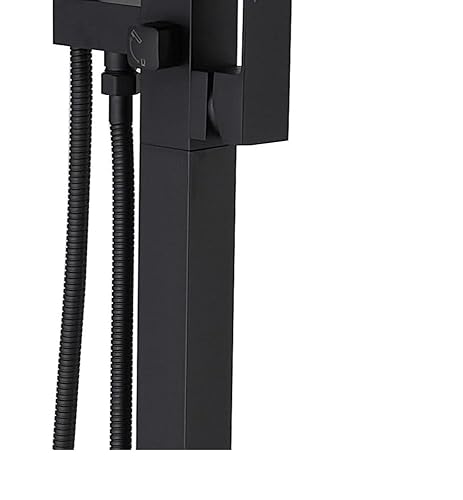 Hoimpro Tub Filler Freestanding Bathtub Faucet Matte Black Floor