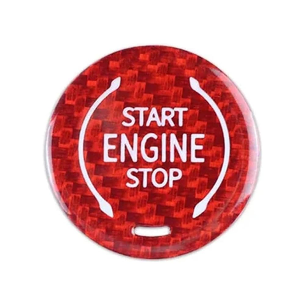 QIZUN Car Engine Start Stop Button Cover for Buick Enclave, Push Button Ignition Switch Protector, Car Push Start Button Cover, 28MM,Red