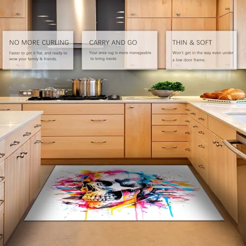 Tapis doux coloré style graffiti moderne lavable en machine - 5