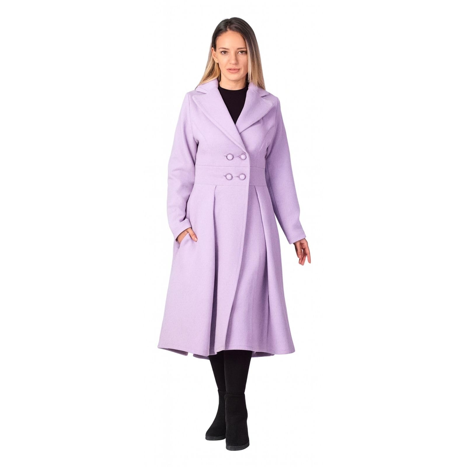 Women’s Polyester Full Sleeve Solid Winter Long Overcoat | Stylish Warm Trench Jacket for Casual & Formal Wear-image-3