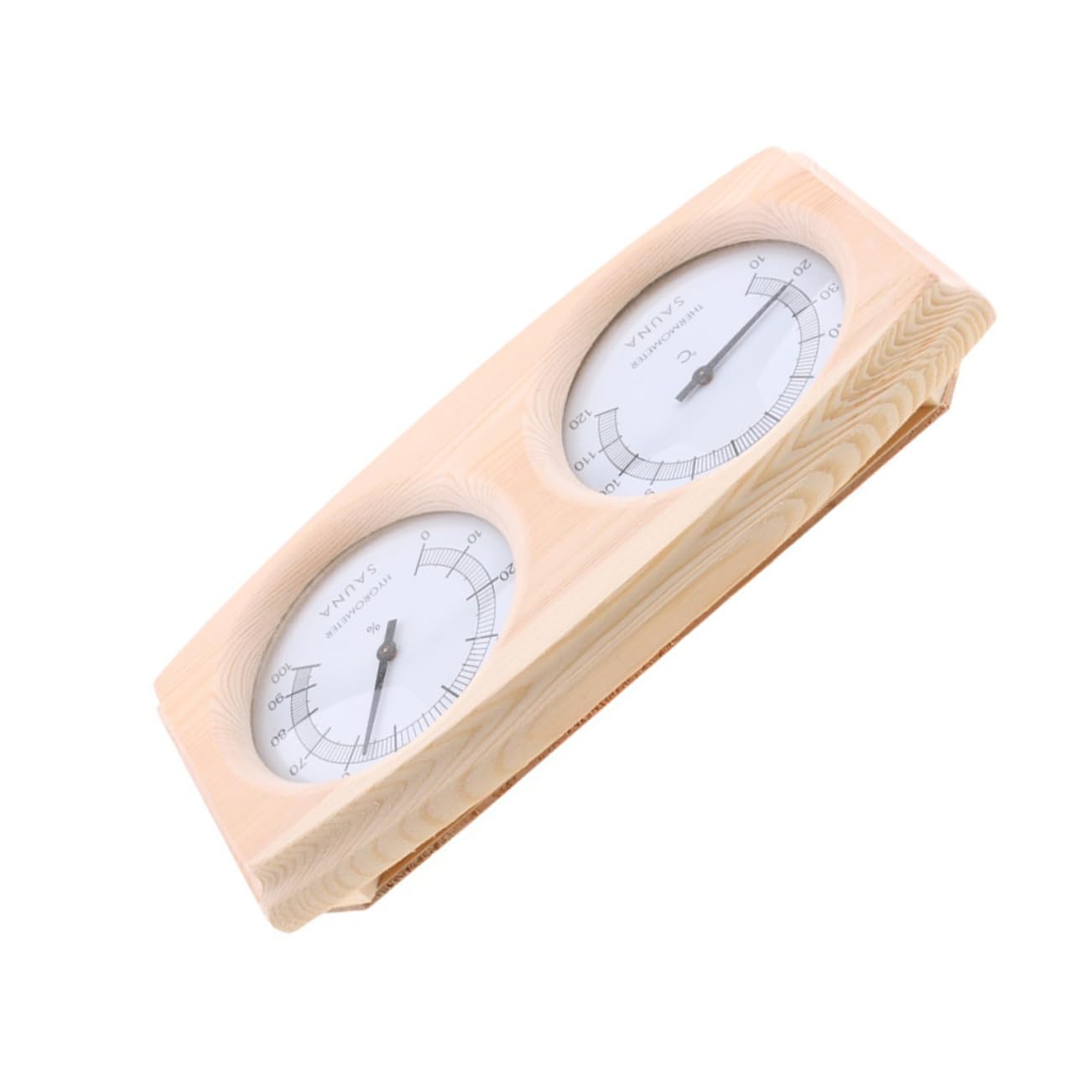 Kisangel Wooden Thermometer Hygrometer Sauna Gauge Celsius Temperature and Humidity