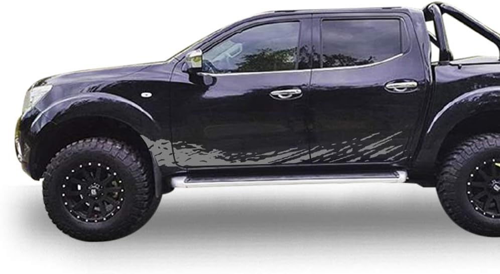 Decal Sticker Vinyl Mud Splash Kit Compatible with Nissan Navara NP300 2014-Present (Gray)
