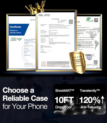 Image of TORRAS Diamond Clear Designed for iPhone 14 Pro Max Case, [10FT Military Grade Drop Tested] [Non-Yellowing] Shockproof Protective Hard Back Slim Clear Case for iPhone 14 Pro Max, 6.7 Inch, Clear