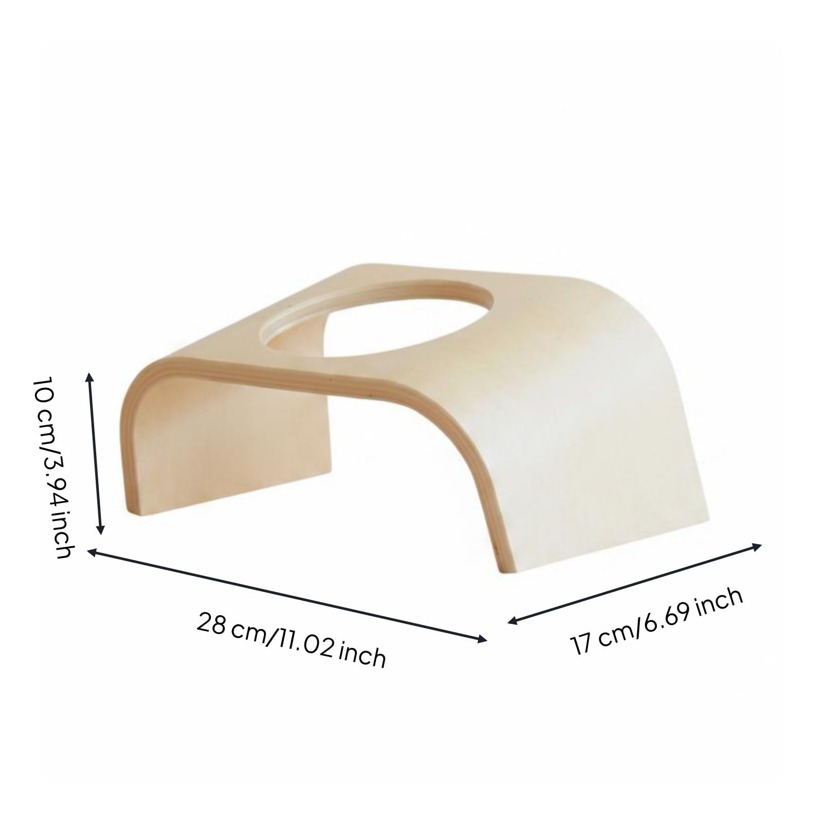 Baoblaze Comedero para Mascotas Cuenco Soporte Tazón Plato Alimentador Material Madera y Cerámica con Inclinados Antideslizantes Adecuado para Gatos y Perros, Soporte De Un Solo Tazón