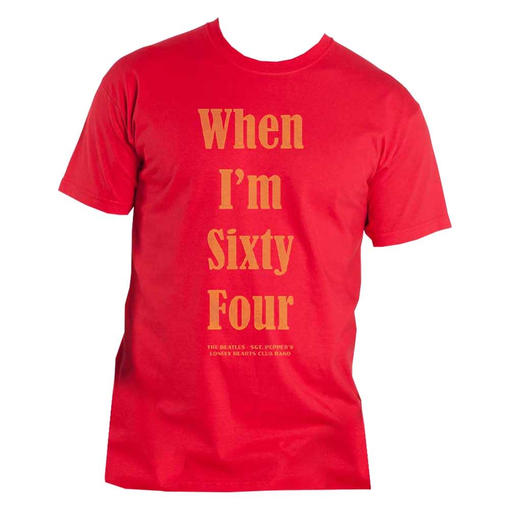 Amazon | [The Beatles] T Shirt When Im Sixty Four Text Band