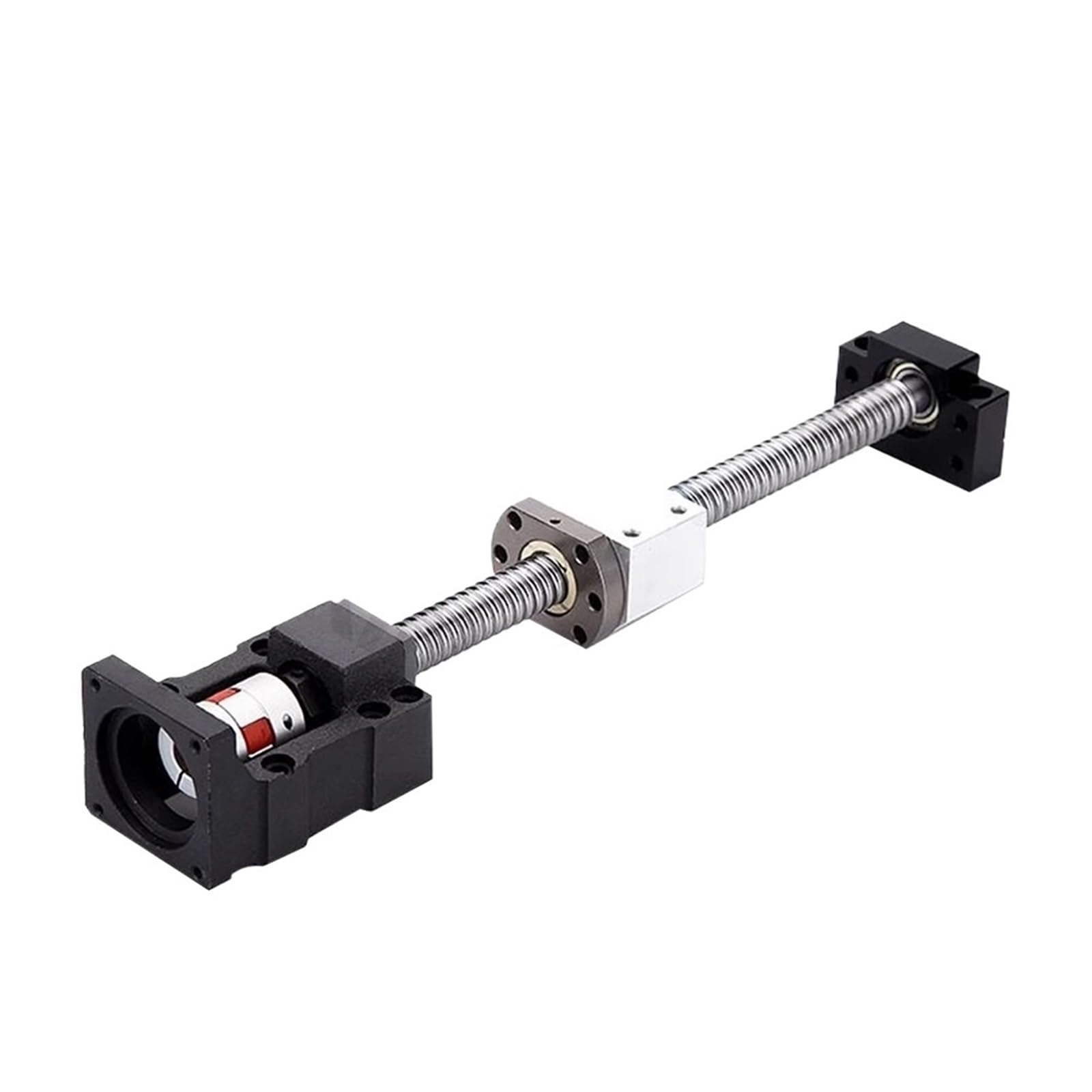 Metal Ball Screw nut Ball Screw Kit SFU2510 L300-1000mm with Single Nut+BF20+DSG25H+Coupling+ HM20-86 Motor Mount for CNC(400mm)