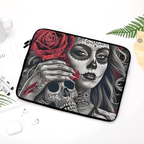 Funda para portátil Mujer y Calavera 13/15 pulgadas resistente miniatura 5