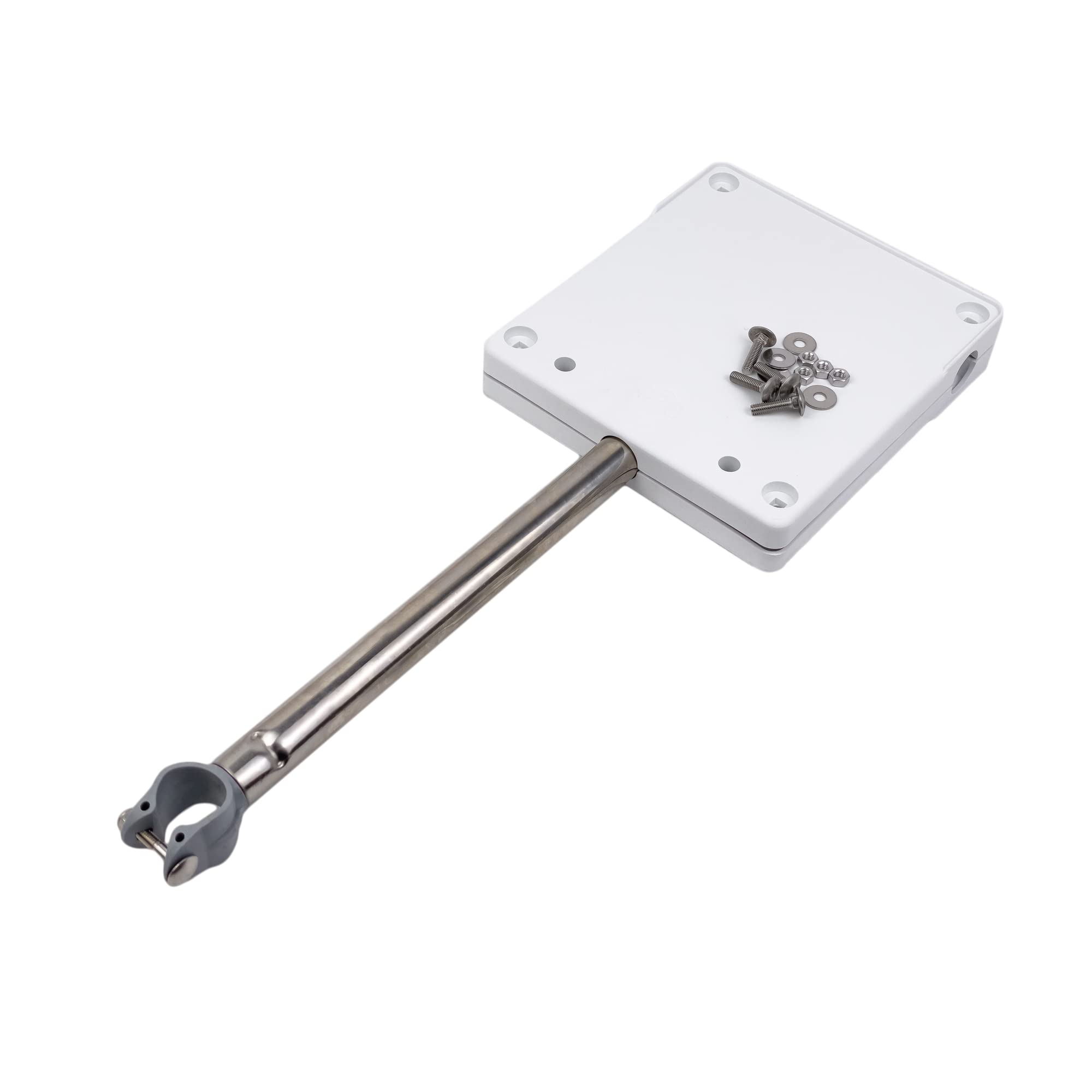 GATE14® Support pour moteur hors-bord en plastique blanc max. 30 kg Fixation au balcon