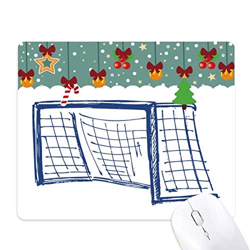 Tapis de souris porte de football bleu tapis de bureau en caoutchouc