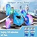 Remote Control Car with 360° All-Round Glow Wheels & Body Lights, 4WD 2.4GHz Stunt Toy - Quick-Swap USB-C Battery for Extended Play, for Kids Boys Girls 6-12