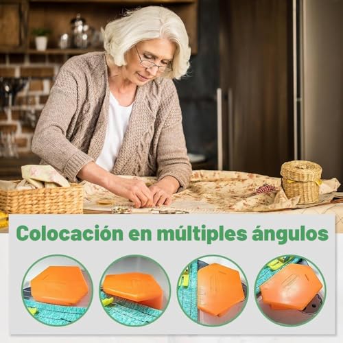 Miniatura 6 de Guía De Costura Magnética Para Máquina De Coser, Nueva Herramienta Multiusos Mejorada, Calibre Magnético Poligonal Resistente, Guía De Dobladillo Poligonal Multifuncional Con Escala Verde