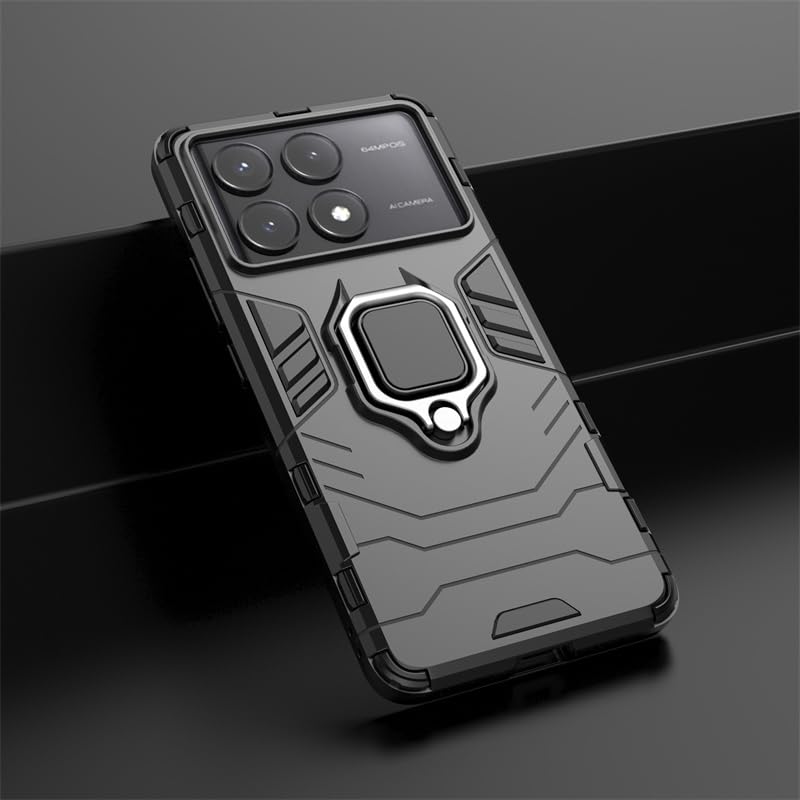 Image of SPAZY CASE Poco X6 Pro 5G Back Cover | Dual Layer Armor Defender Full Body Protective + PC Hybrid Kickstand Back Case Cover for Poco X6 Pro 5G
