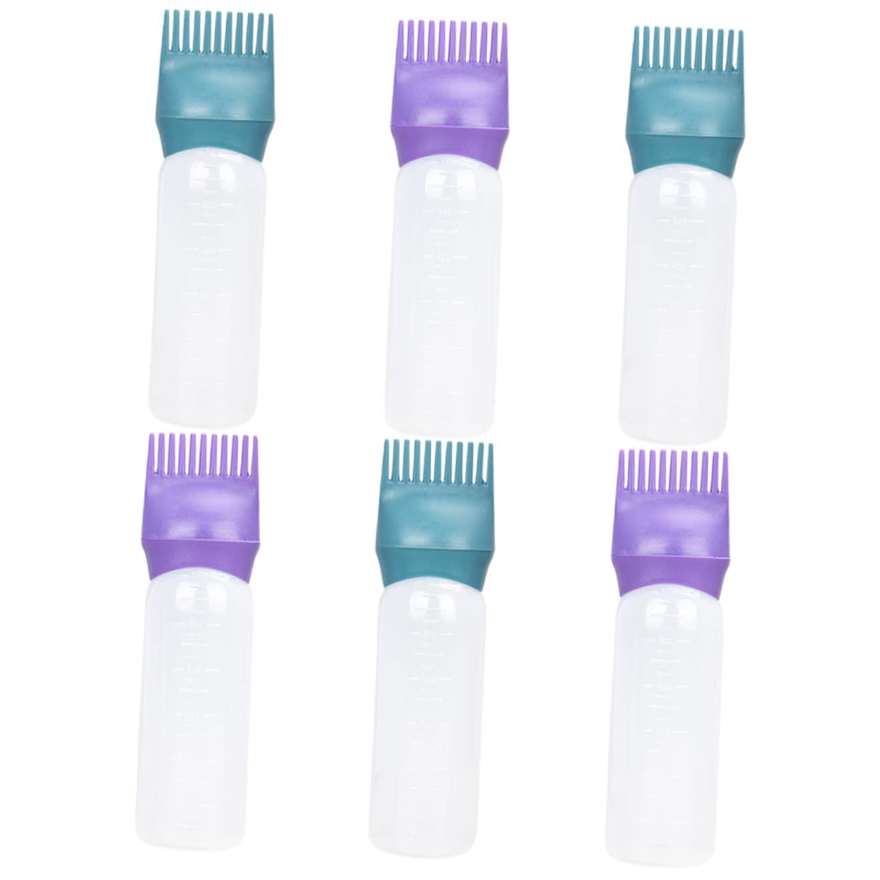 MUSISALY 6Pcs Hair Coloring Root Applicator Bottle Hair Oil Applicator with Comb Tip for Easy Application for Hair Dye Deep Deep