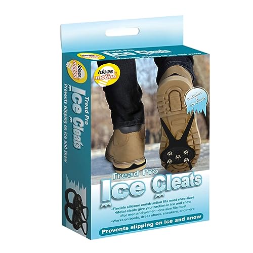 Ideas In Motion Tread Pro Unisex Ice Cleats 1-Size Fits All Black - Case of: 1