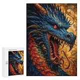 【Blue And Red Dragon Head Puzzles de haute qualité】 : nous sommes fiers de dire que tous nos puzzles sont produits en utilisant une technique de découpe de précision pour une finition semblable à celle d'une affiche. Cela garantit que votre puzzle terminé semble lisse et homogène, pour un résultat dont vous pouvez être fier.