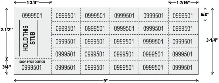 Nannicola Auction Tickets - 500 Sheets (Blue)