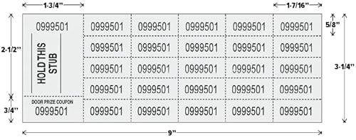 Nannicola Inc. Auction Tickets - 1000 Sheets - Assorted Colors (Canary Yellow) #TOP5