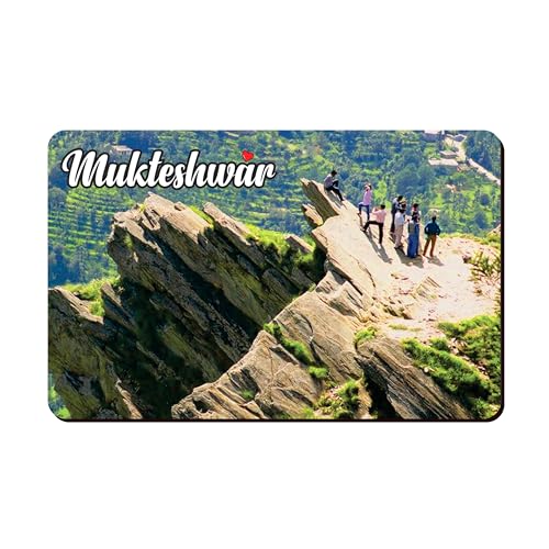Image of Elegant Fridge Magnet with Themes |Rectangular Size Refrigerator Magnet with Magnetic Rubber Back | Pack of 1, 8.6cm X 5.4cm (Mukteshwar - Design 1)