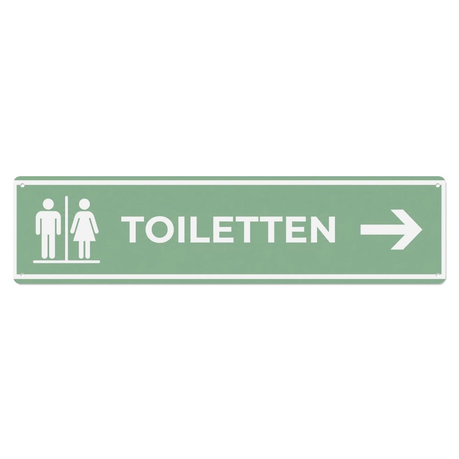 Toiletten General Entrance Facility Metal Tin Sign Plaque Wall Decor for Cafe, Club Bar, Office, Home Garden Metal Poster 4x16Inch