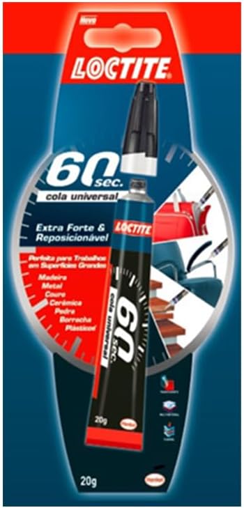 2097695 60 Seconds Universal Glue/Fast and Repositionable/Ideal for Larger Surfaces and Non-Porous Materials / 1 Pack (1 x 20g)