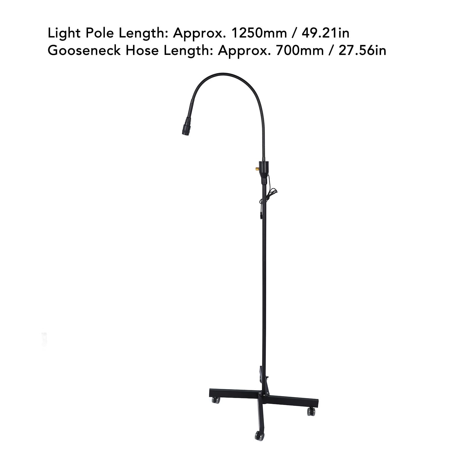 Asixxsix Luz de Extensión de Pestañas UV, 5 W, Cuello de Cisne Flexible Giratorio de 360 ​​°, Lámpara de Pestañas UV LED, Lámpara de Tecnología de (Black)